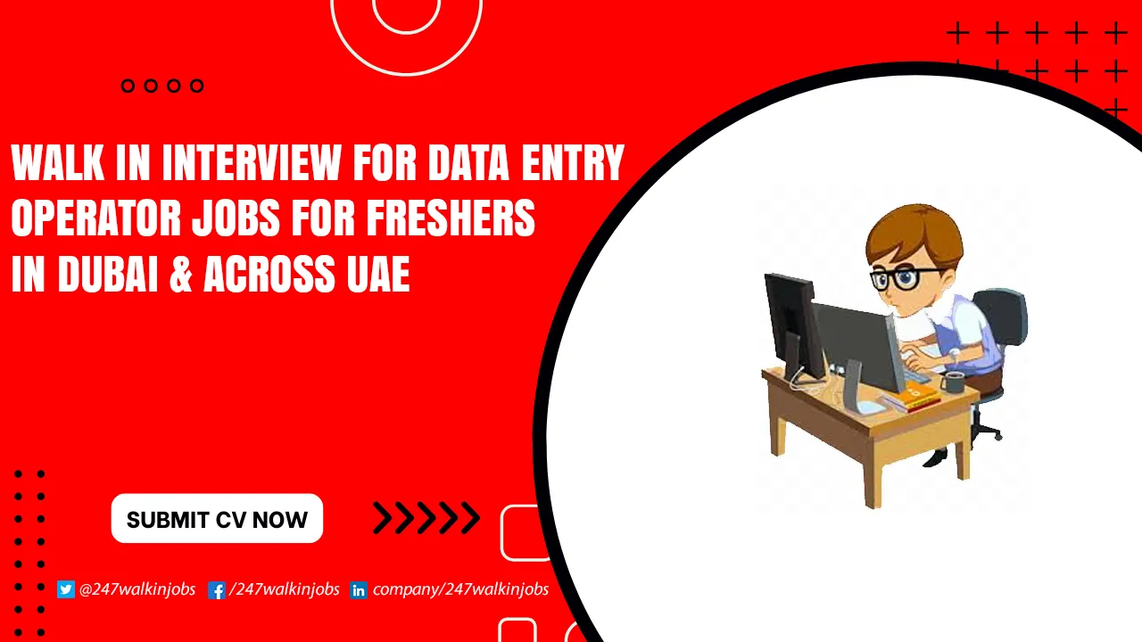 Walk in Interview for Data Entry Jobs
